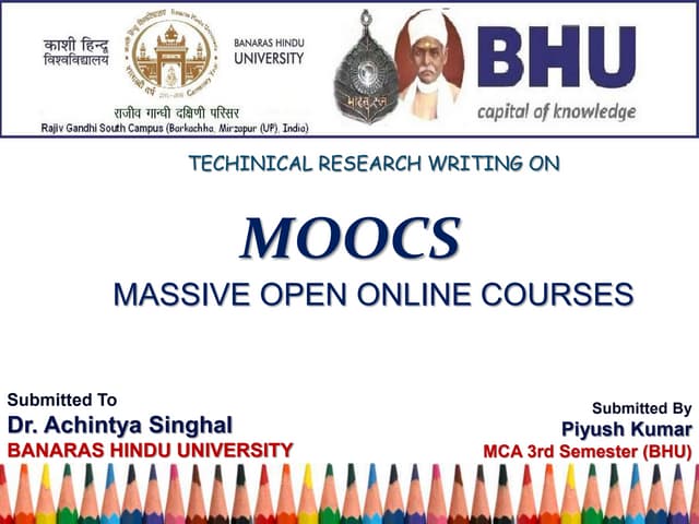 MoocS IN INDIA AND ITS PROSPECTIVE. GOALS 