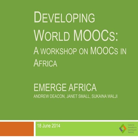 Developing World MOOCs