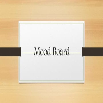 Mood board and inspiration board