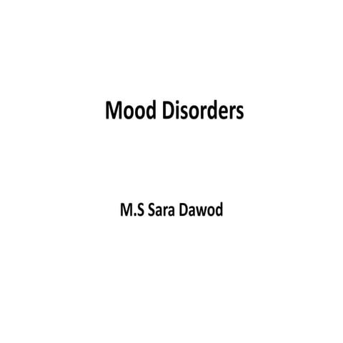 Mood disorders