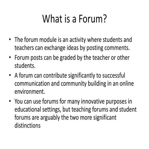 Moodle what is-a forum