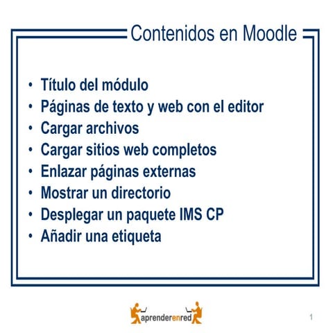 Moodle3 Cargar Contenidos