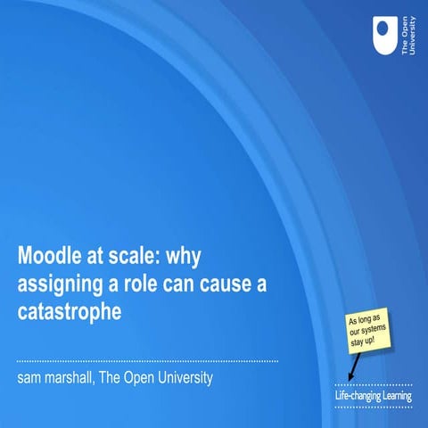 Moodle at scale   why assigning a role can cause a catastrophe