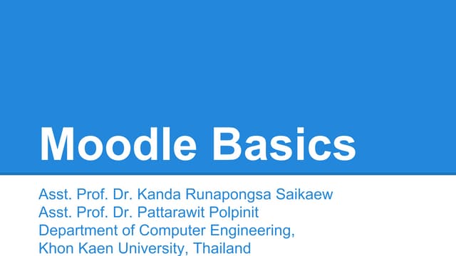 Moodle basics