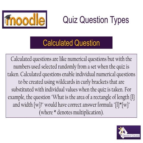 Moodle calculated quiz question