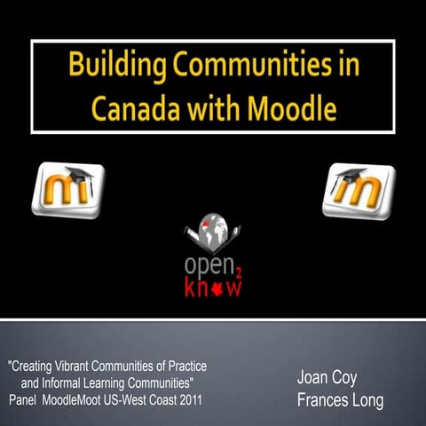 Moodle communities in canada