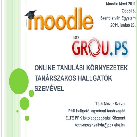 online tanulási környezetek tanárszakos hallgatók szemével