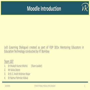 Moodle introduction