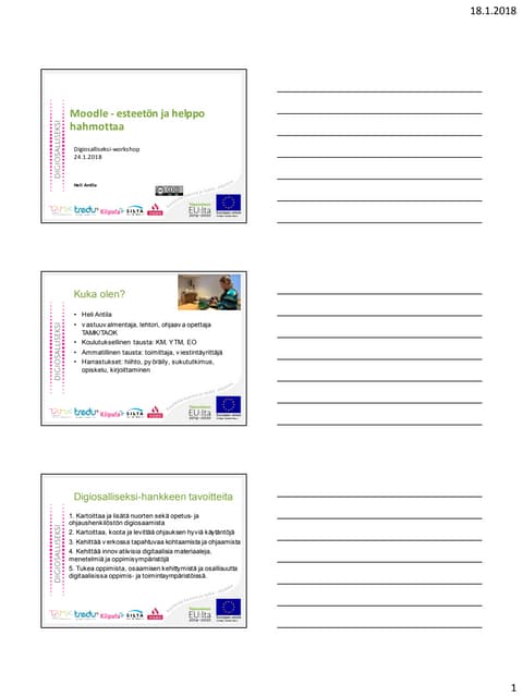 Moodle ja erityinen tuki 24.1.2018 