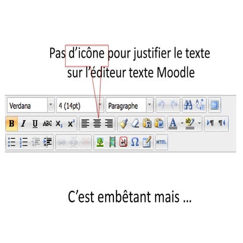 Moodle justifié