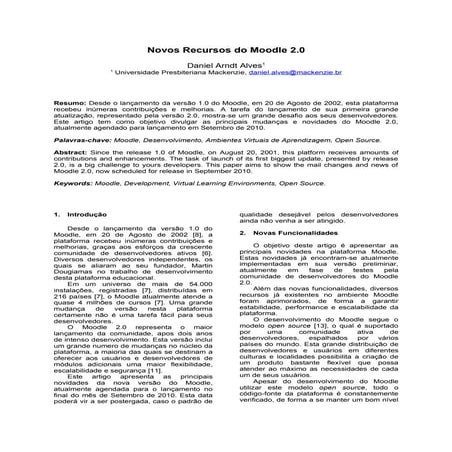 Novos Recursos do Moodle 2.0 (Paper)