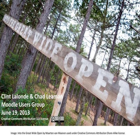 OER, Open Textbooks & Moodle