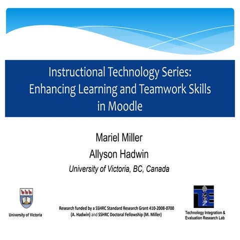 Enhancing Learning & Teamwork Skills in Moodle