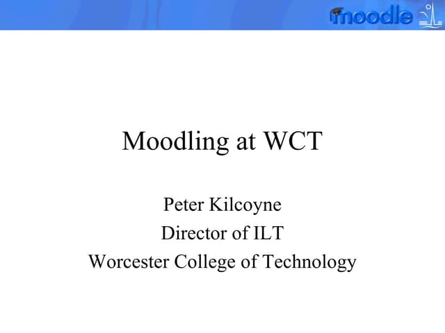 Jisc RSC Eastern VLE forum Oct 2007...