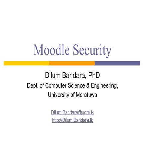Moodle security