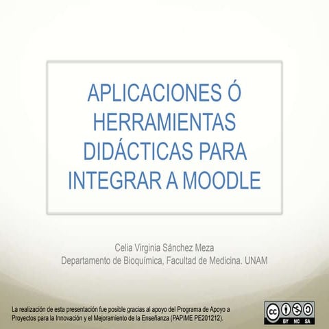Aplicaciones o herramientas para integrar a Moodle 