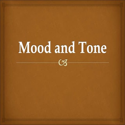 Mood &amp; tone practice