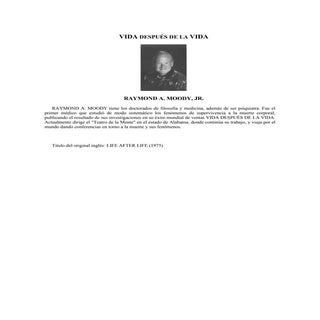 Moody, raymond   vida despuã©s de l...