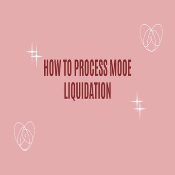 MOOE Liquidation Procedure Power Point Presentation