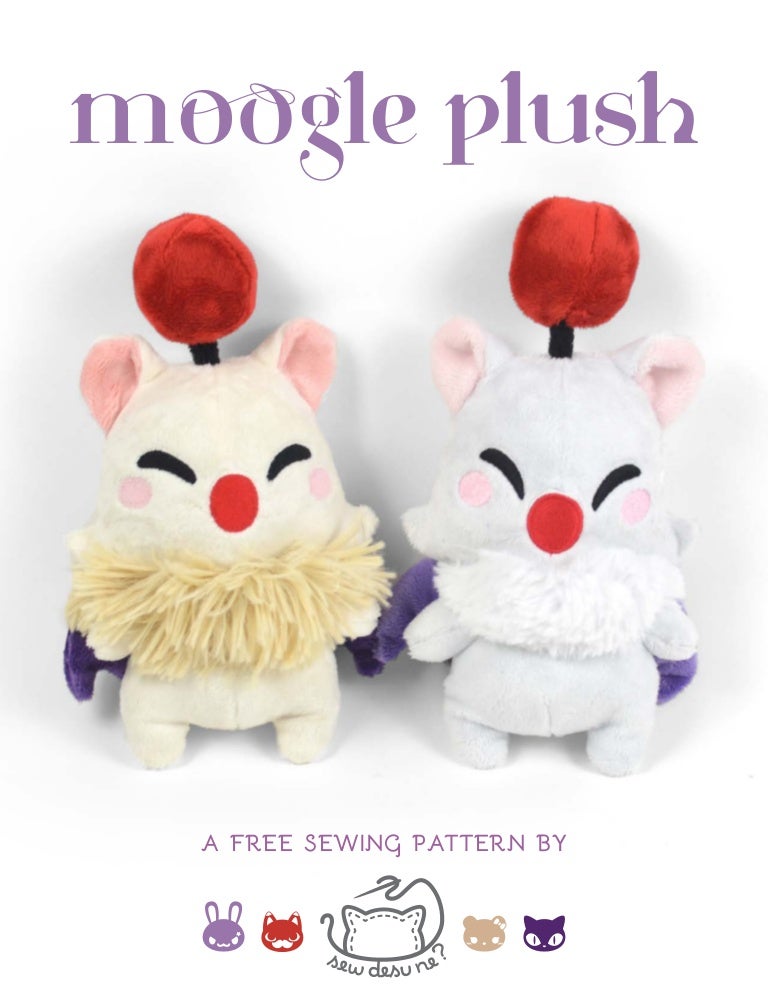 Moogle Plush Sewing Pattern