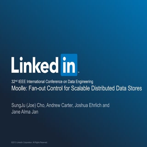 Moolle  fan-out control for scalable distributed data stores