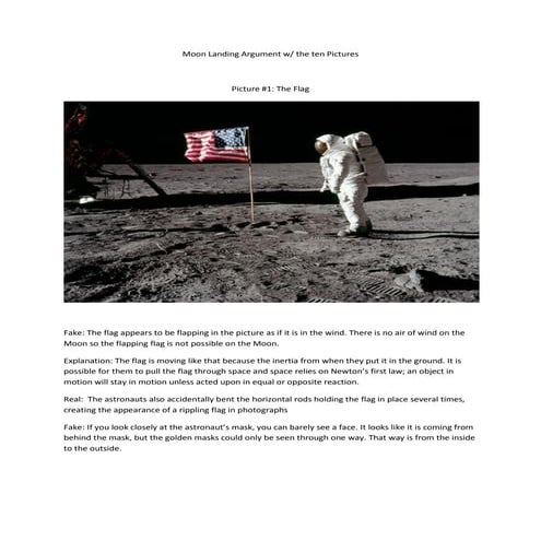 Moon landing argument w