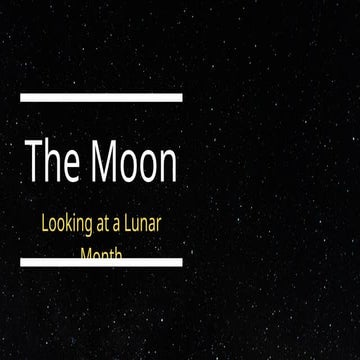Moon Phases Educational Presentation in a Black and White Animated ...