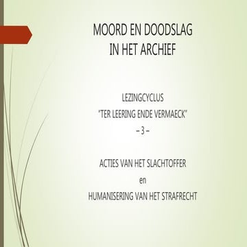 Moord en doodslag.3 | PPTX | Law