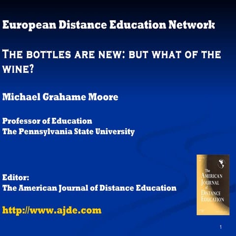 The Bottles are New but What of the Wine? Managing Learning and Teaching in W...
