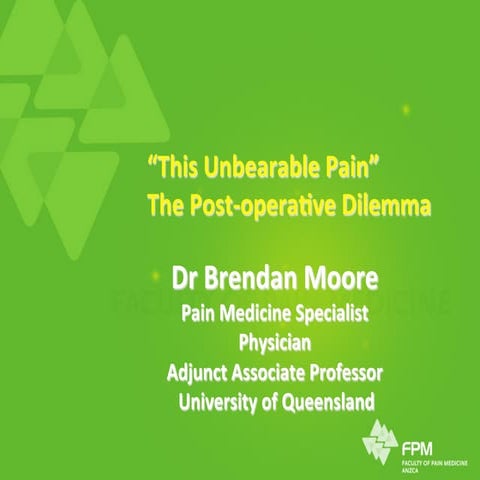 Treating postoperative pain