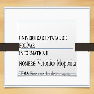 Moposita veronica cloud computing