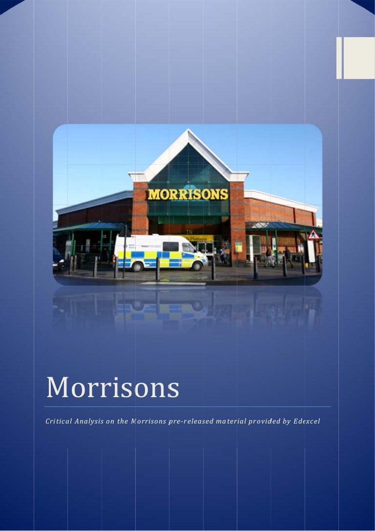 Critical Analysis on Morrisons PreReleased material
