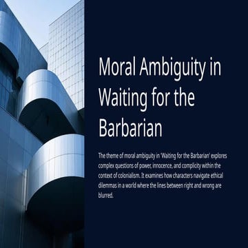 "Waiting for Barbarian" by J. M. Coetzee