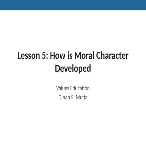 Presentation for Moral and Character Virtue | PDF