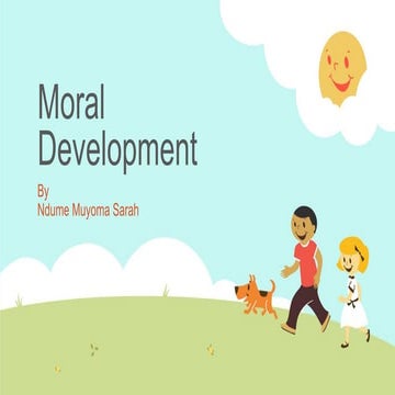 Moral Development According to kohlberg's Thoery