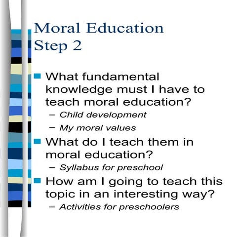 Preschool Moral education