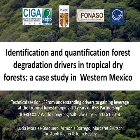 Identification and quantification forest degradation drivers in tropical dry ...