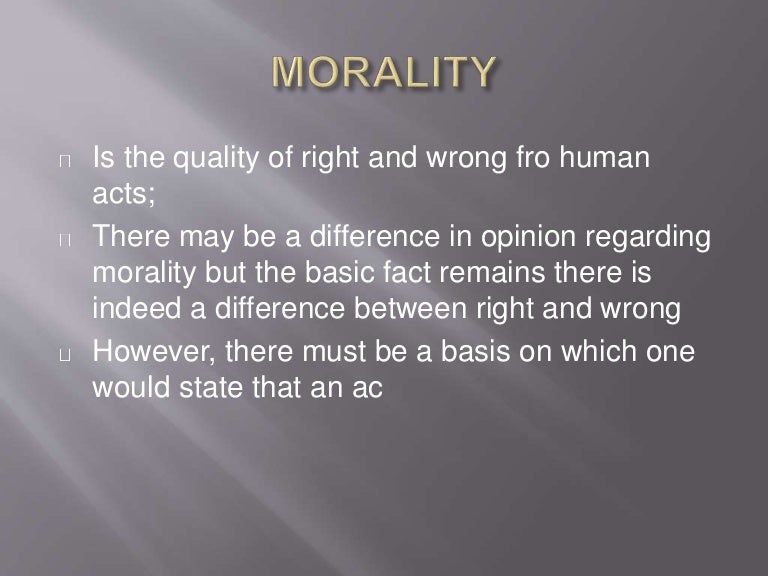 Morality