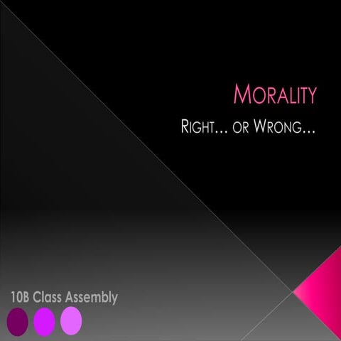 Morality – an introduction powerpoint | PPTX