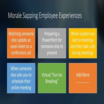 Moral sapping employee experiences