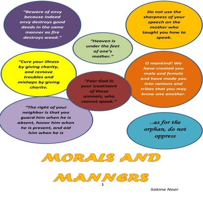 Morals and manners
