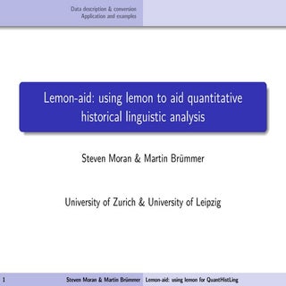 Lemon-aid: using Lemon to aid quant...