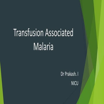 case presentation on transfusion associated malaria 