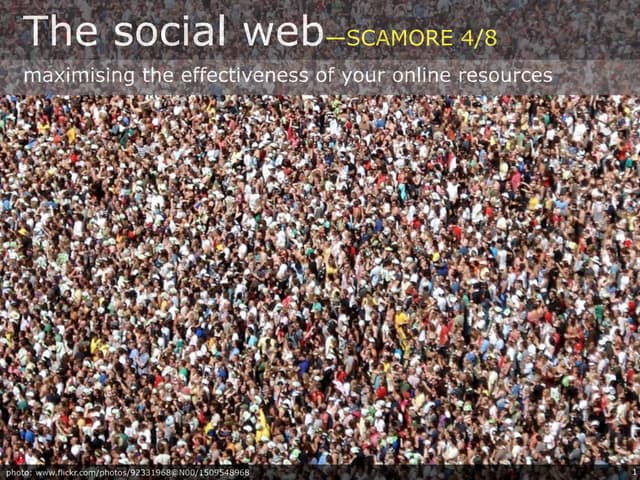 Maximising Online Resource Effectiveness Workshop Session 4/8 Using the socia...