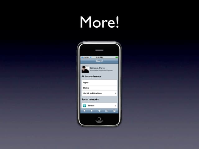 More! A Social Discovery Tool for Researchers