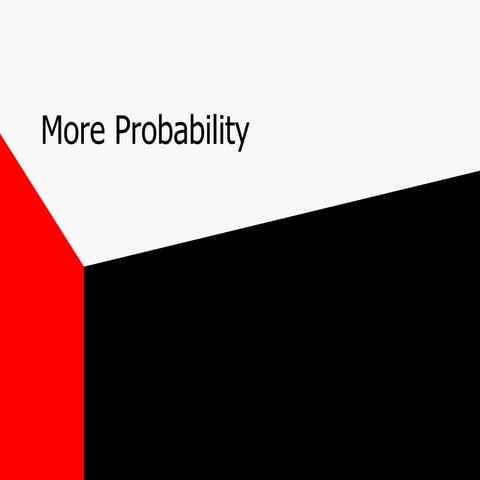 More Probability