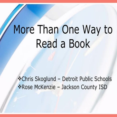 More Than One Way To Read A Book Participants