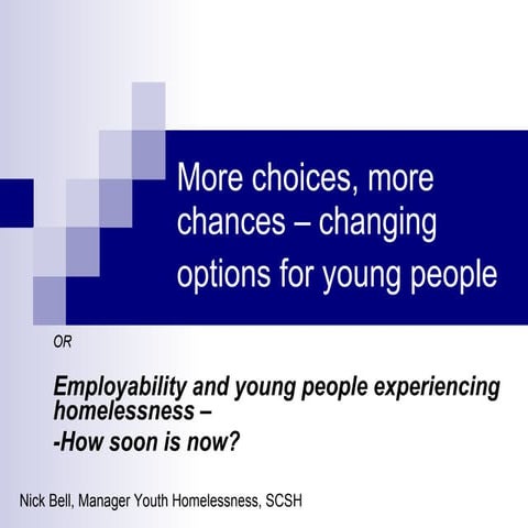 More Choices, More Chances – Changing Options | PPT