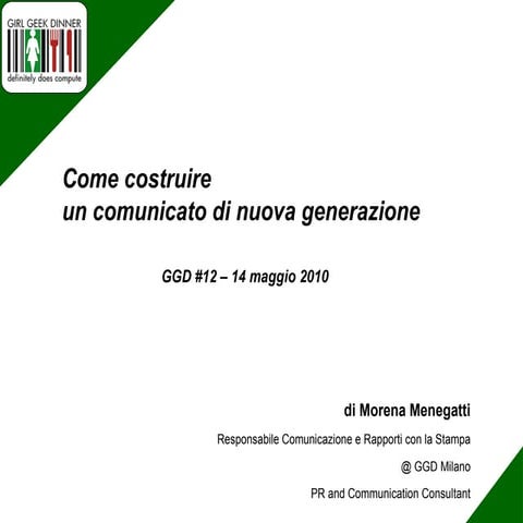 Morena Menegatti_Come costruire un Digital Press Release