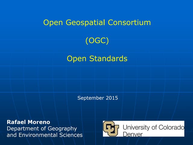 2015 FOSS4G Track: Open Specifications for the Storage, Transport and Process...